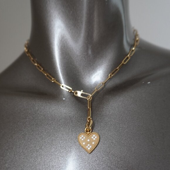 Roberto Coin 18K Venetian Princess Diamond Heart Lariat Necklace 17" $7,000 - Picture 5 of 13